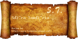 Séra Tomázia névjegykártya