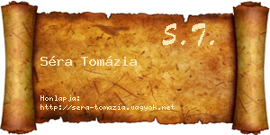 Séra Tomázia névjegykártya